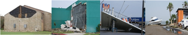 hurricane preparedness banner, photograph melange for NWS Brownsville