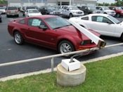 Pole on vehicle at dealership (click to enlarge)