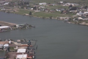 More dock and roof damage, Port Mansfield (in foreground, click to enlarge)