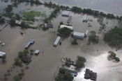 Field flooding and some residential flooding near Raymondville (click to enlarge)