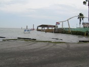 Minor flooding on business, south end of Laguna Blvd (click to enlarge)