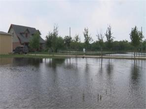 Photo of Poor Drainage in portions of North Edinburg on April 17, one week after 4 to 6 inches fell.  Credit:  KGBT Channel 4 News