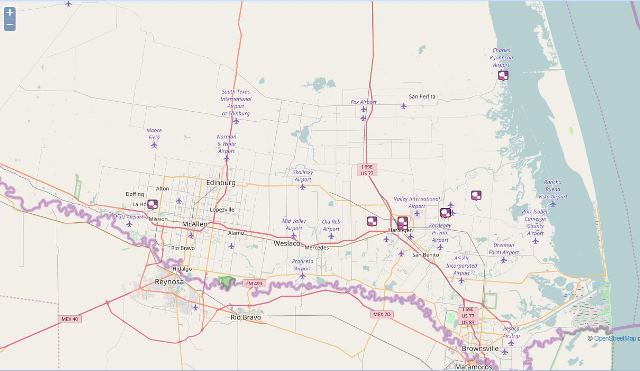 preliminary hail report map for April 2, 2017, across the Rio Grande Valley