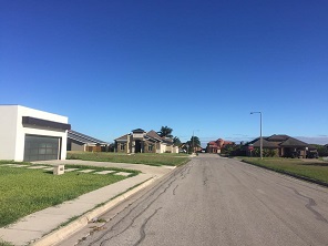 Deep blue to indigo morning sky of Brownsville, August 28, 2017 (click to enlarge)