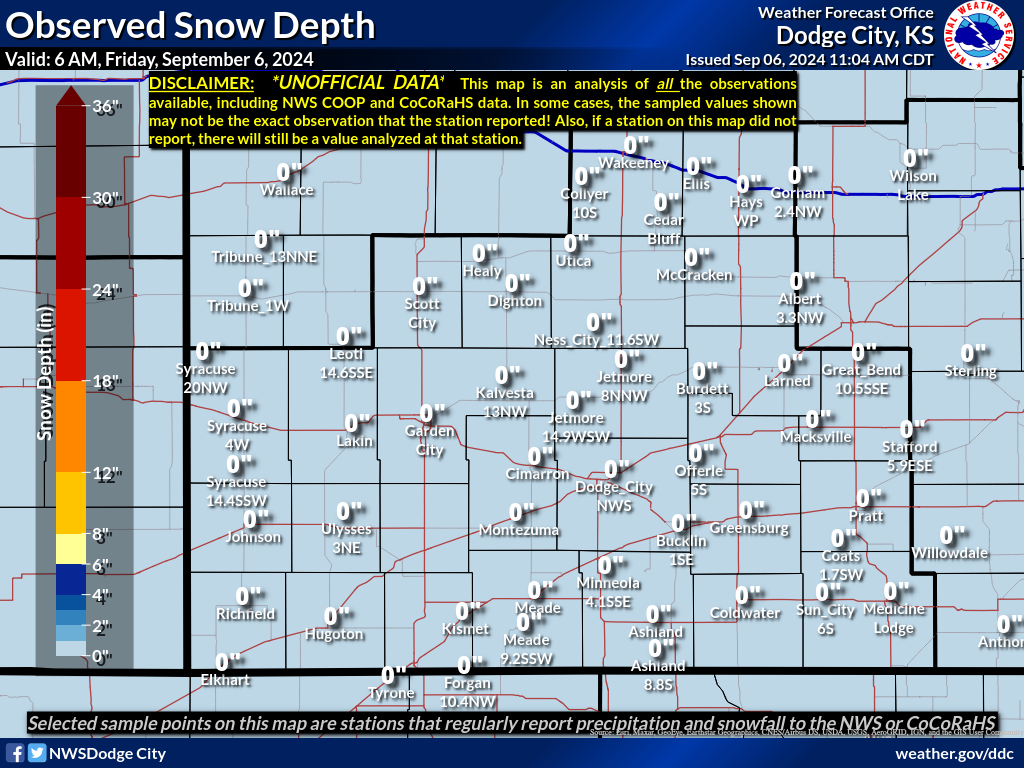 Latest Snow Depth Image