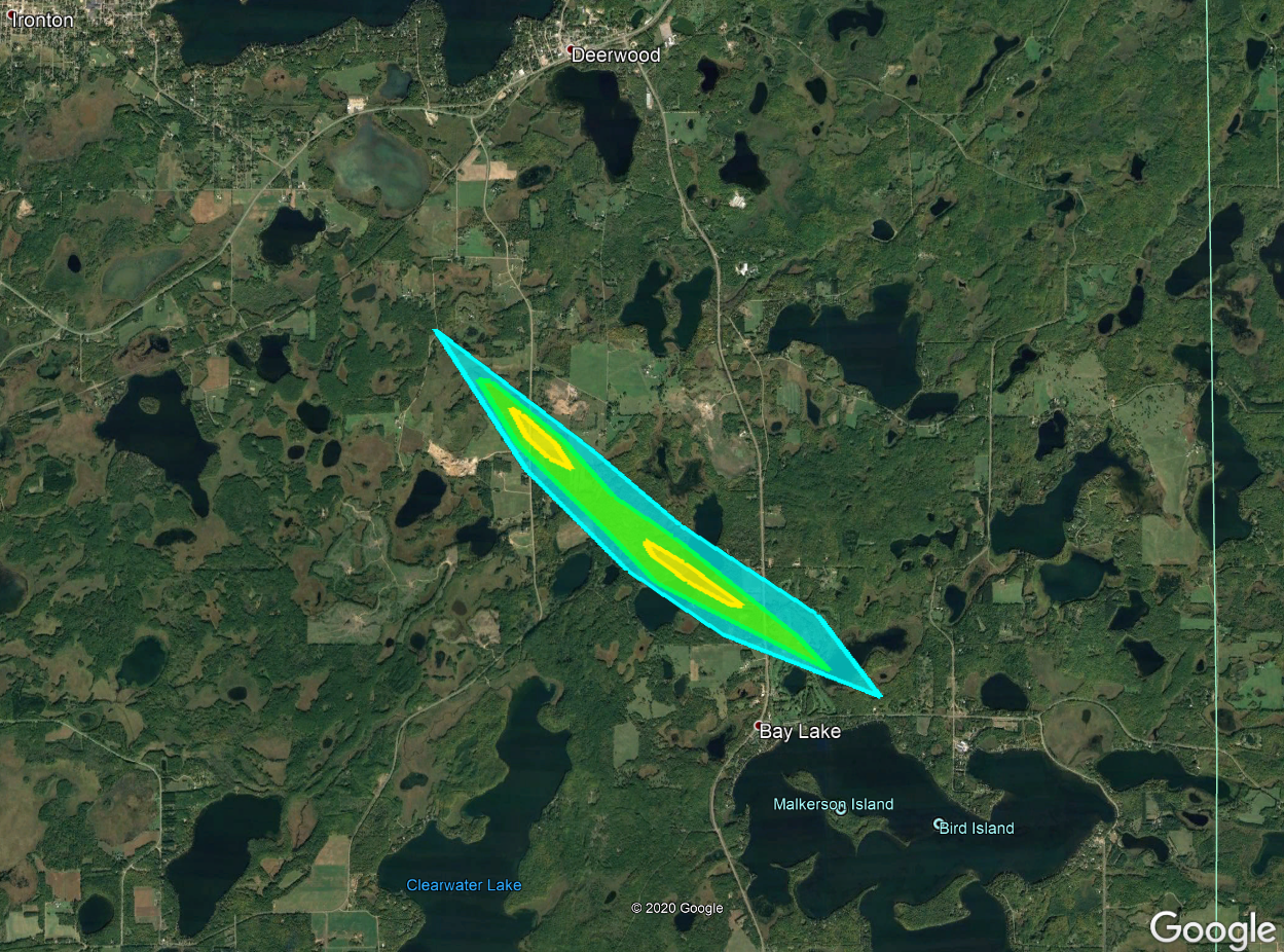 Tornado #2 Preliminary Track Map