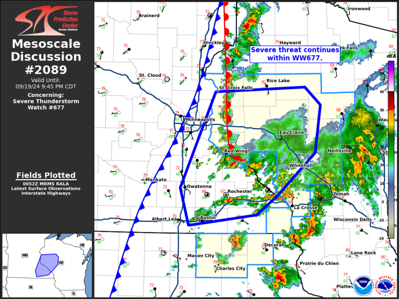 SPC Mesoscale Discussion #2089 754 PM CDT