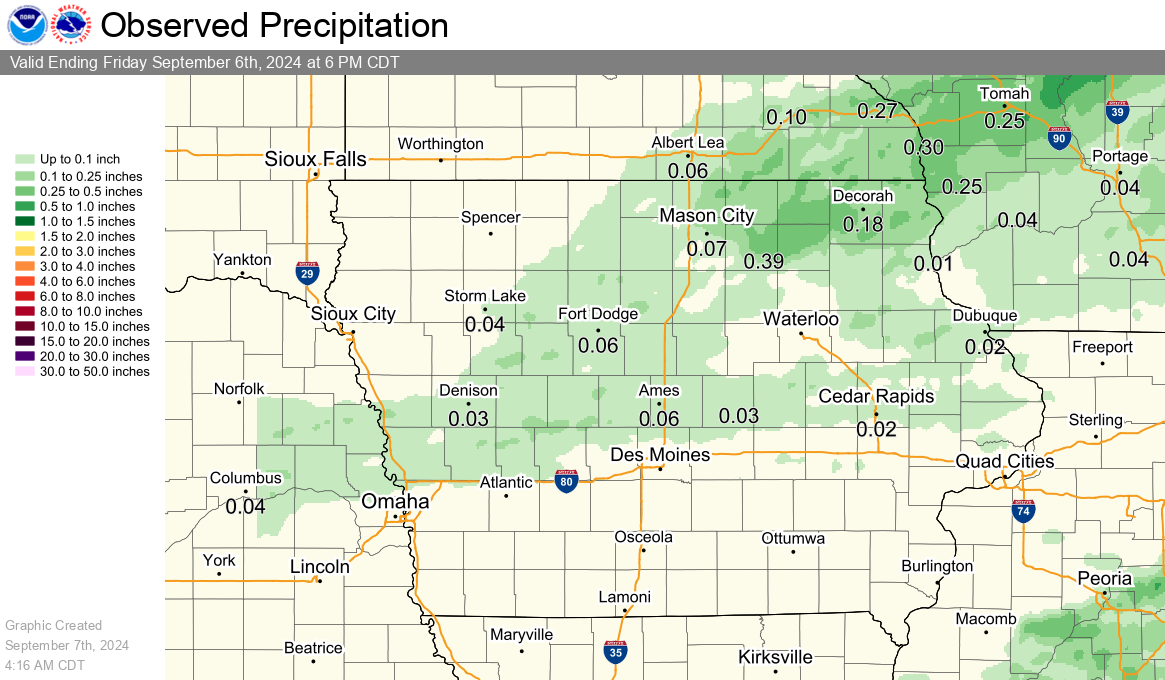 Previous 24 Hours of Precip