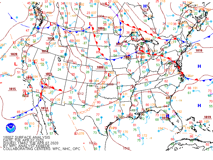 00Z Surface Map