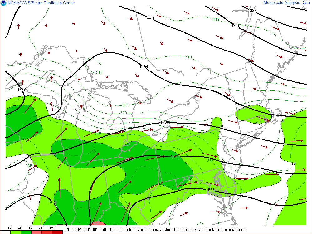 850 hPa moist prop