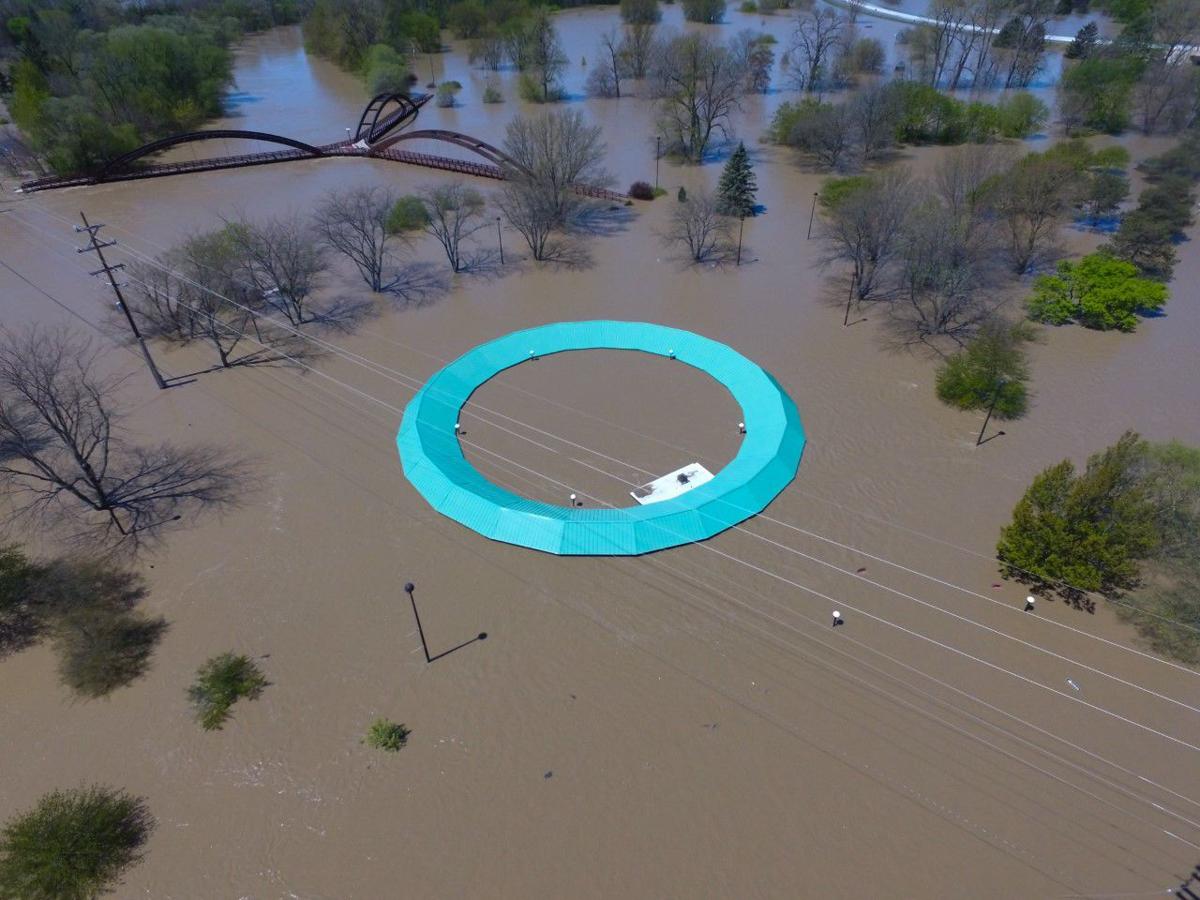 WNEM downtown Midland flooding