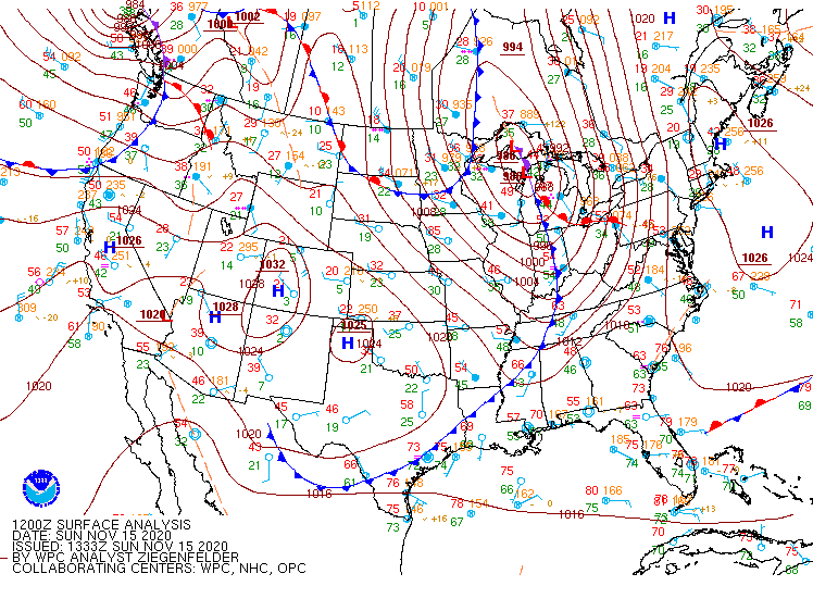 18z Surface Map