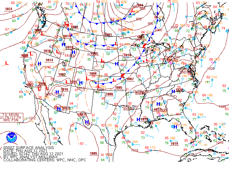 00z Surface Map