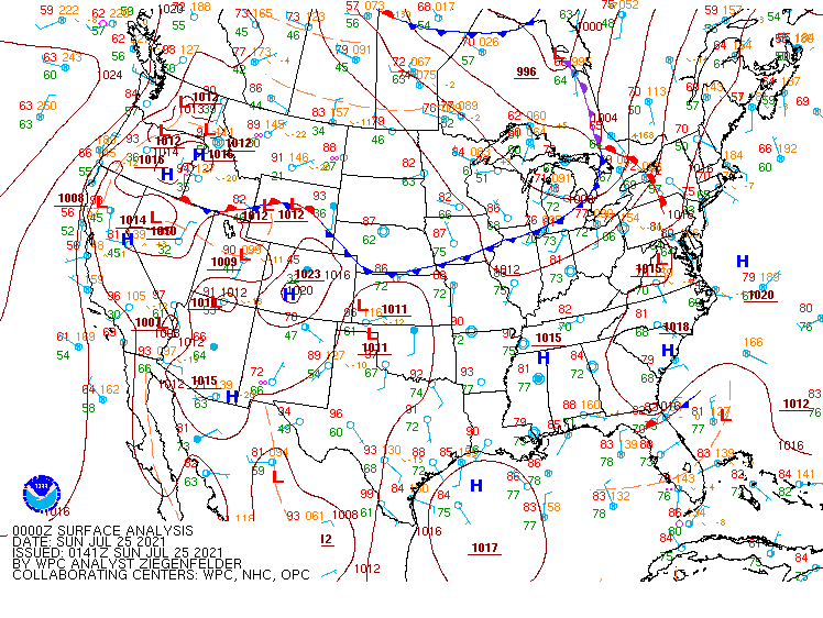 00z Surface Map