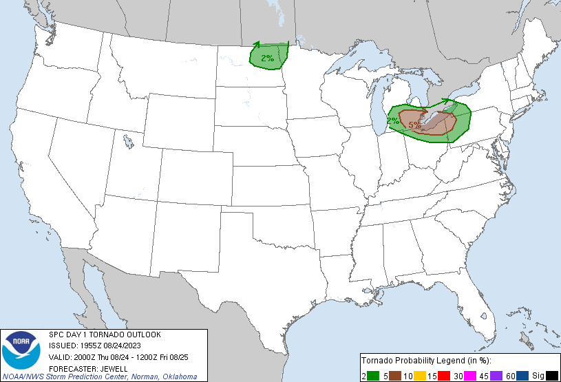 SPC Day 1 Tornado Outlook