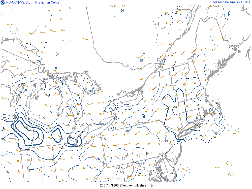 Effective Wind Shear July 14 2023 19z