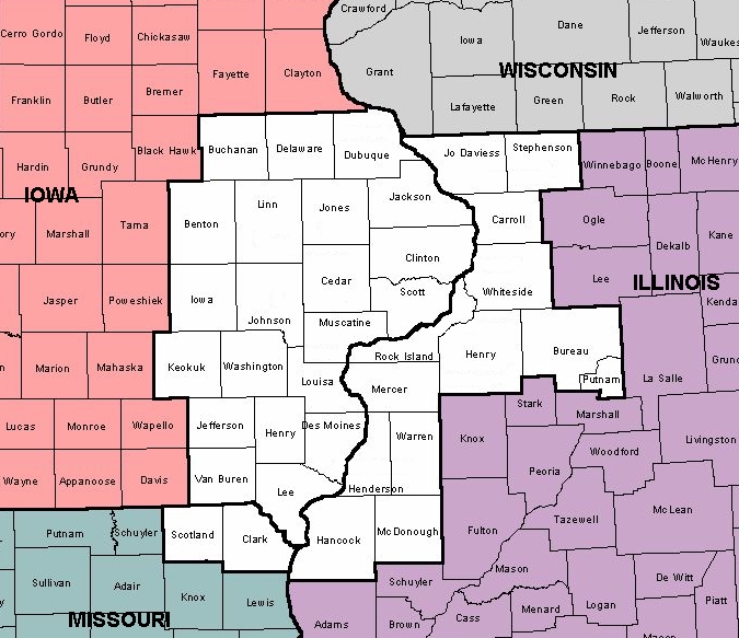 map of county warning area