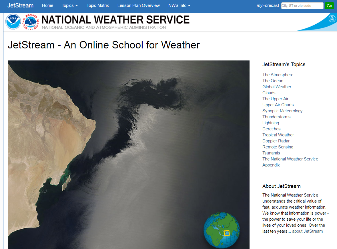 NWS JetStream Website Screenshot