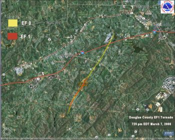 [ map of tornado track ]