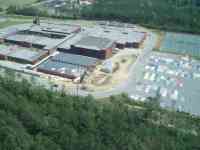  [ Aerial photo of damage to elementary school. ]