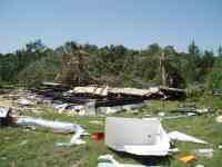 [ Johnson County - remnants of a mobile home. ]