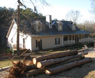 [ Minor damage to home in western Butts county ]