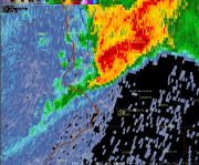 [ Reflectivity from Fort Benning Tornado. ]