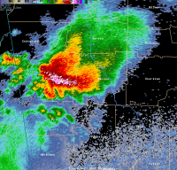 [ Reflectivity image of Floyd Tornado. ]