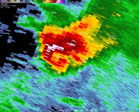 [ Reflectivity image of Lumpkin and White county tornado ]