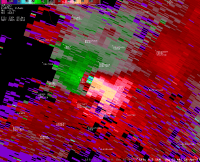 [ Storm Relative Velocity of Lumpkin and White county tornado ]