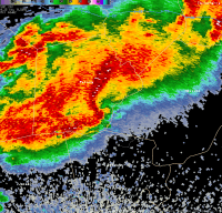 [ Reflectivity image of Putnam Tornado. ]