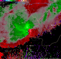 [ Storm Relative Velocity of Putnam Tornado. ]