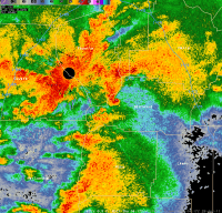 [ Reflectivity image of Spalding county tornado ]