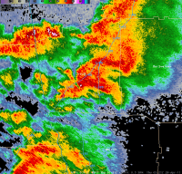 [ Reflectivity image of Troup Tornado. ]