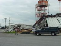 [ damage to hangers and planes ]