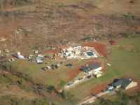 [ aerial view of home destroyed ]