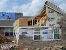 [ Home damaged in Spalding County. ]