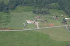 [ Home destroyed in Carroll County.  (Carroll County EMA photo.) ]