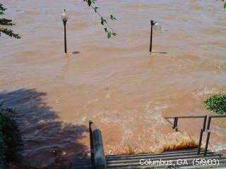 Chattahoochee River out of it's banks