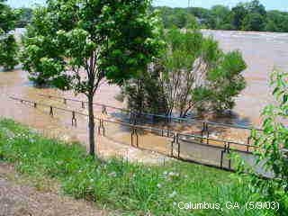 Chattahoochee River out of it's banks