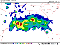 [ radar loop showing progress of precipitation ]