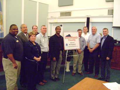 presentation of a StormReady street sign