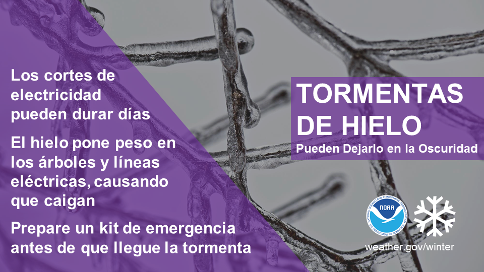 Tormenta de Hielo Pueden Dejarlo en la Oscuridad