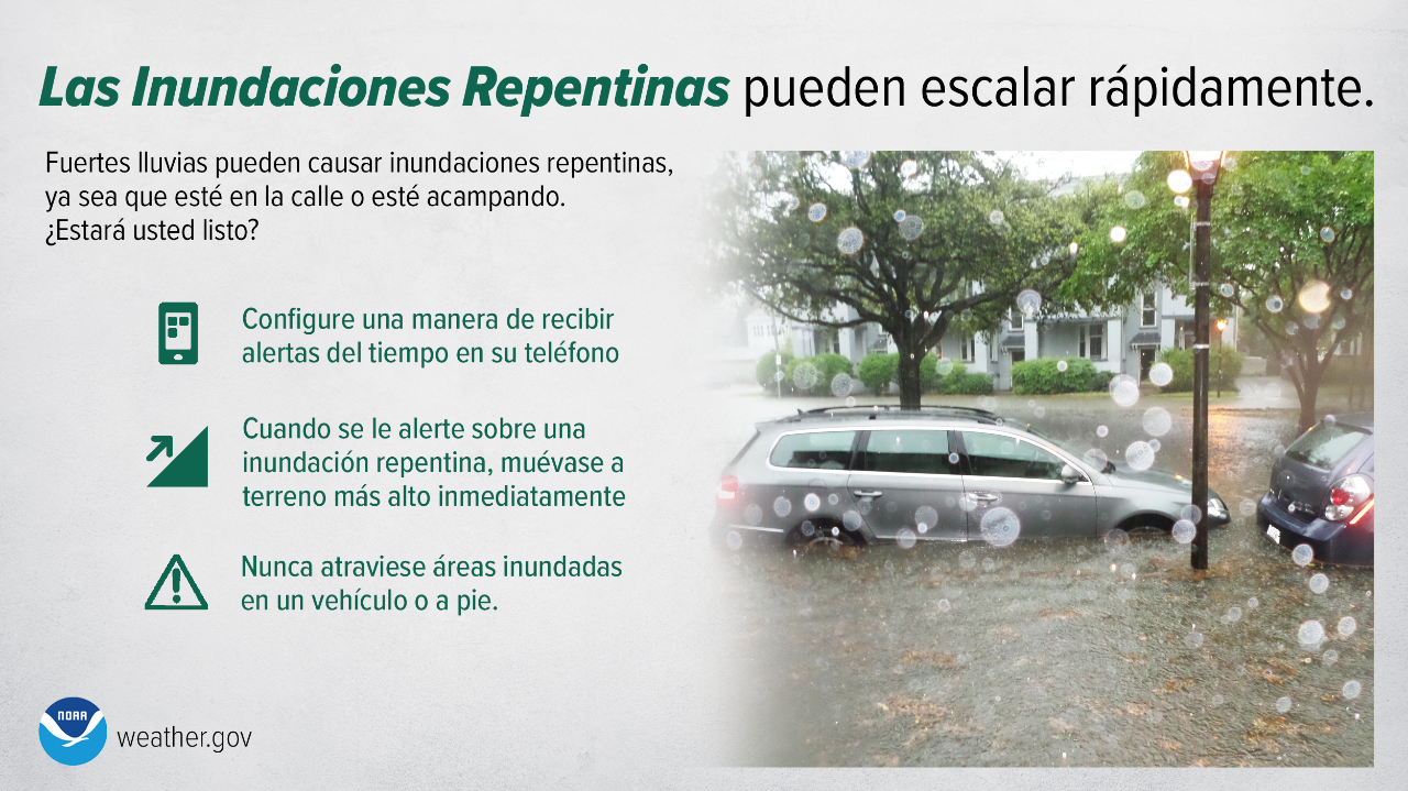 Las inundaciones repentinas pueden escalar rapidamente