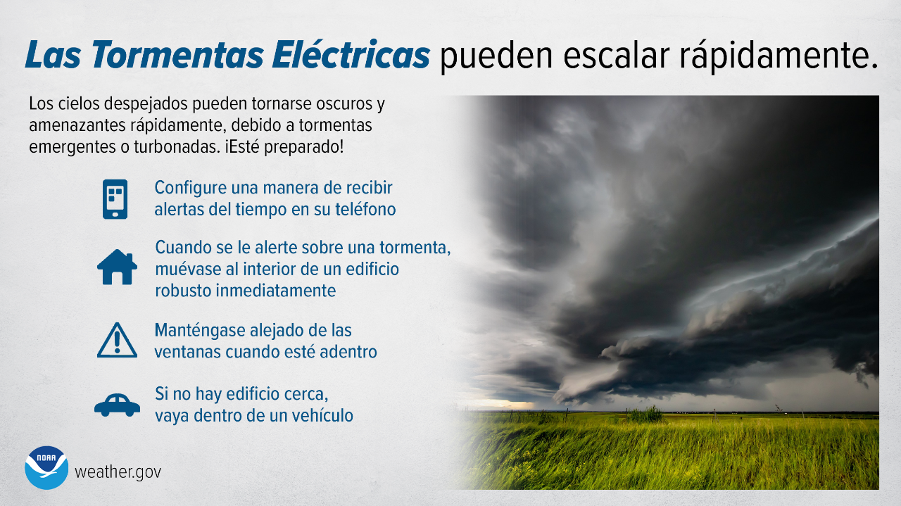 Las Tormentas ElÃ©ctricas pueden escalar rÃ¡pidamente