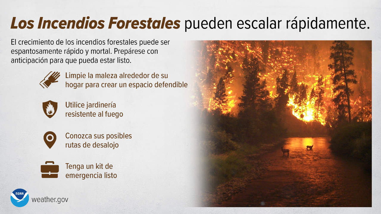 Los incendios forestales pueden escalar rÃ¡pidamente