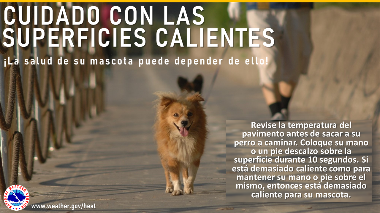 Cuidado con las superficies calientes