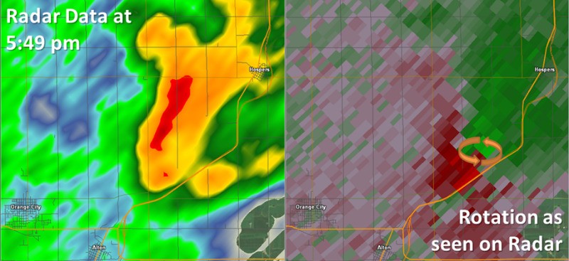 Radar Data at 5:49 PM