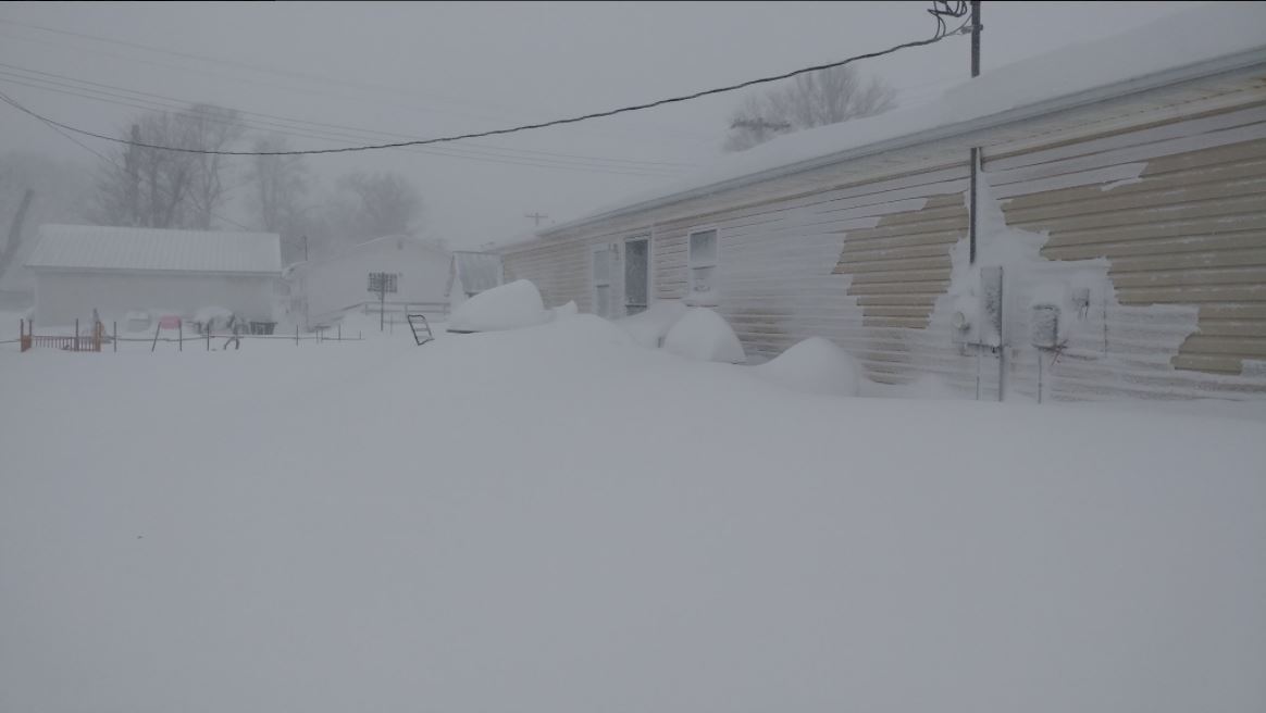 Low visibility and drifts in Concord Nebraska