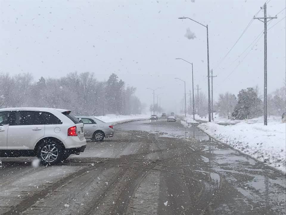 Flooding and snow in southern Sioux Falls